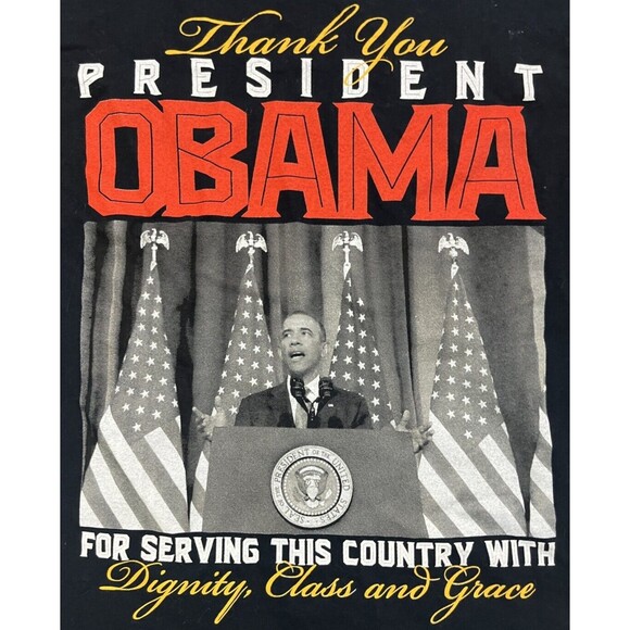 Thank You President Barak Obama Tee T-shirt Size Large Unisex Adult - Picture 2 of 3
